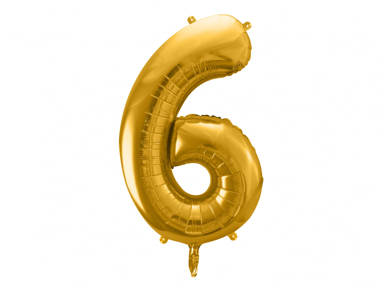 Balon folie Numărul "6", 86 cm, auriu (1 pachet / 1 buc.)