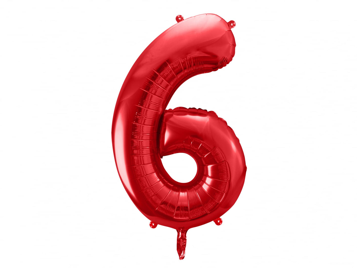 Balon folie Numărul "6", 86 cm, roșu (1 pachet / 1 buc.)