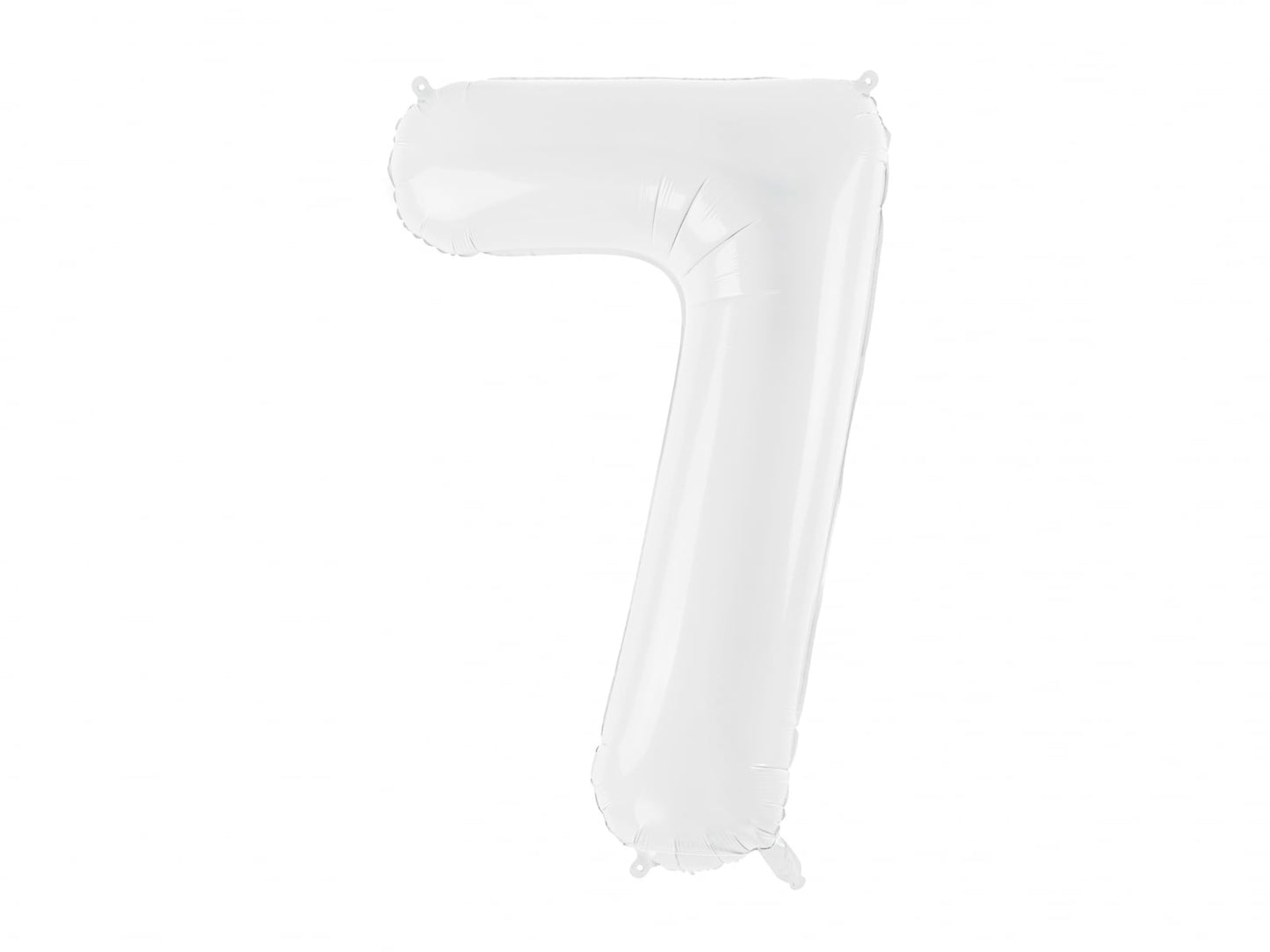Balon folie Numărul "7", 86 cm, alb (1 pachet / 1 buc.)