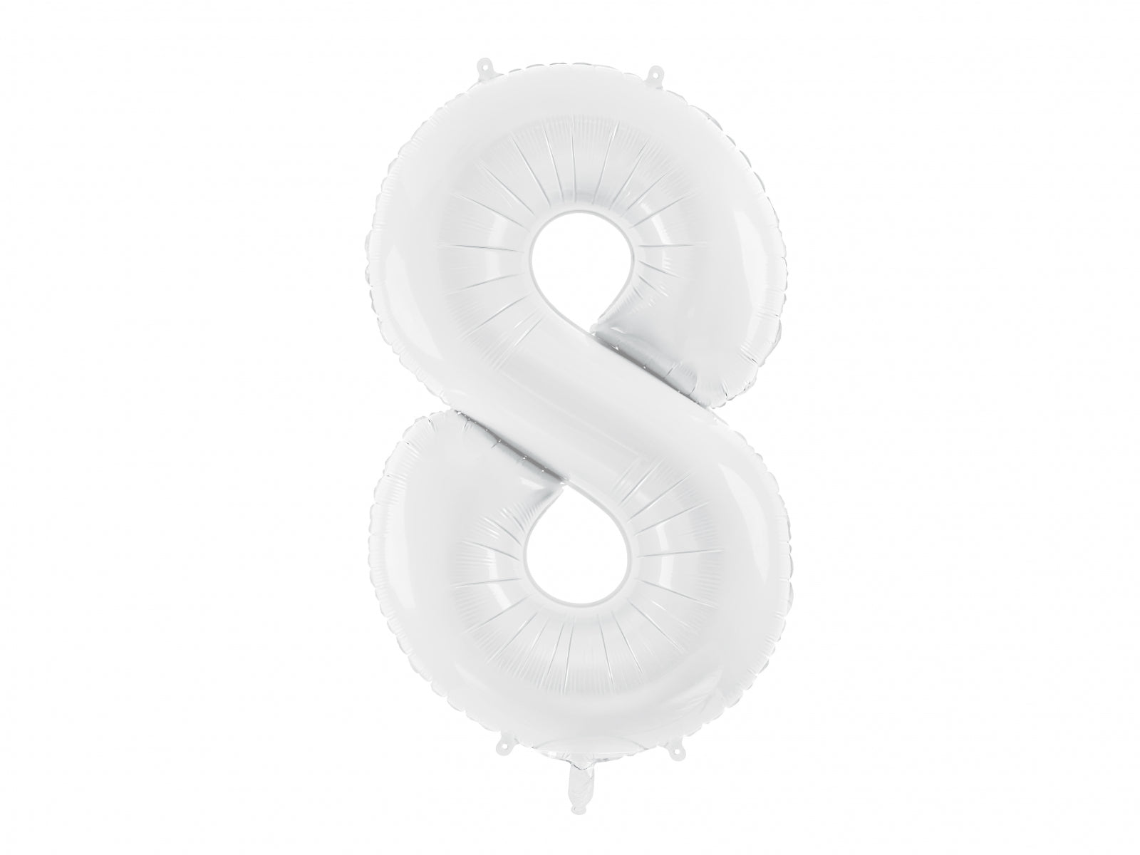 Balon folie Numărul "8", 86 cm, alb (1 pachet / 1 buc.)