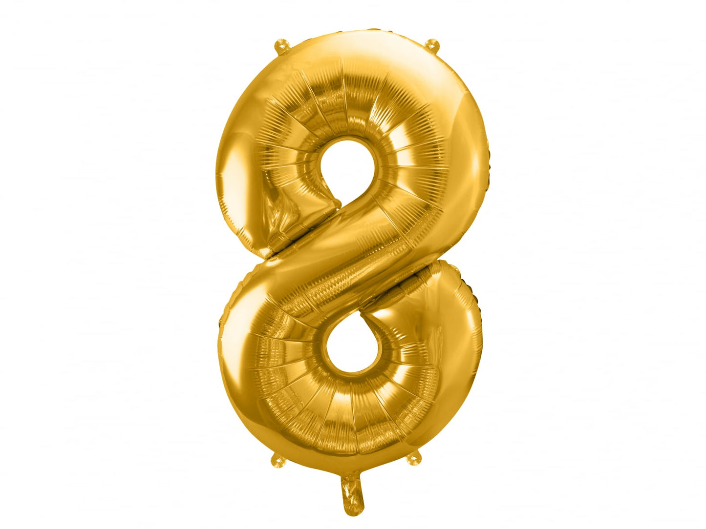 Balon folie Numărul "8", 86 cm, auriu (1 pachet / 1 buc.)