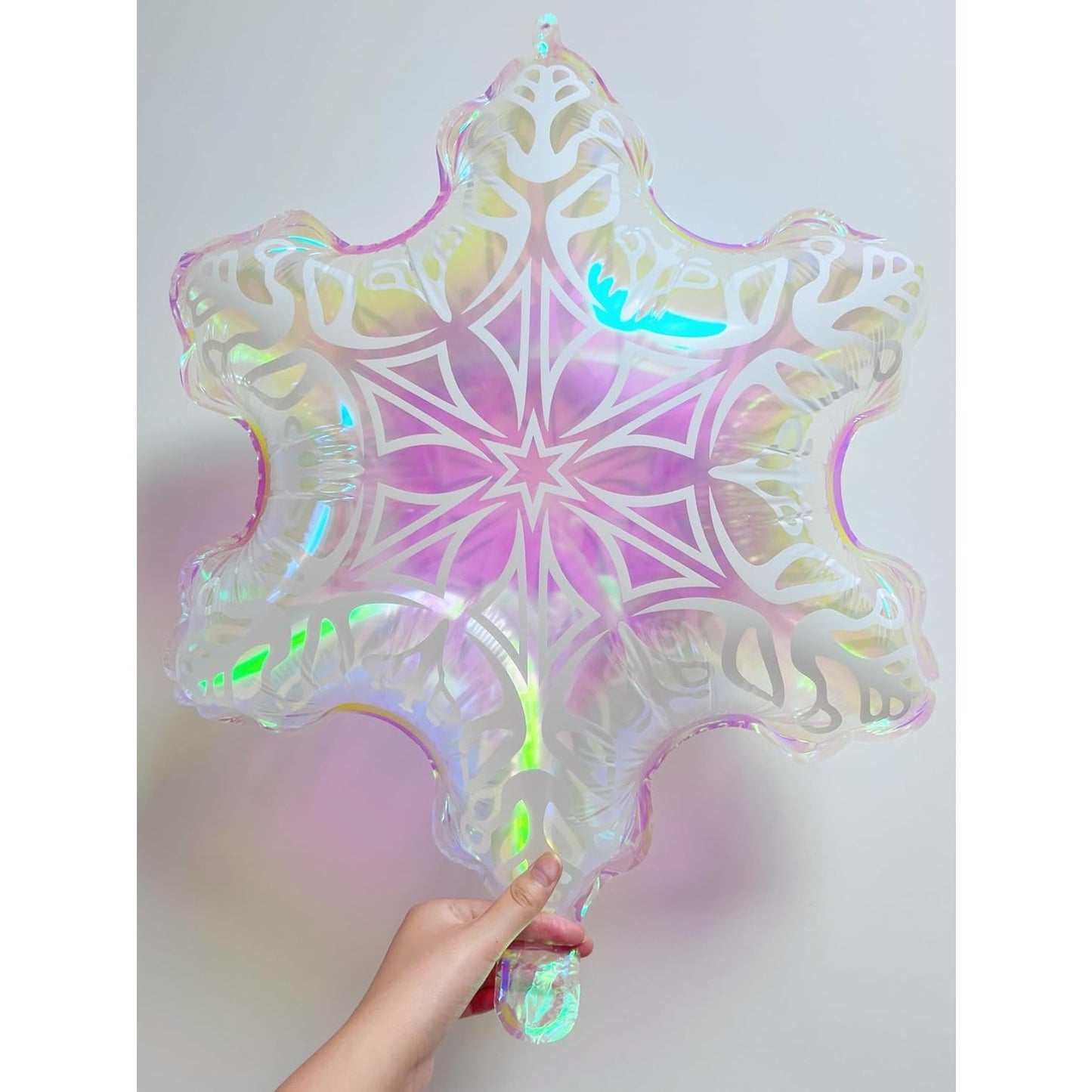 Balon Fulg, Klevo, din Folie de Aluminiu, cu Reflexe Irizante, 47x60cm, Argintiu