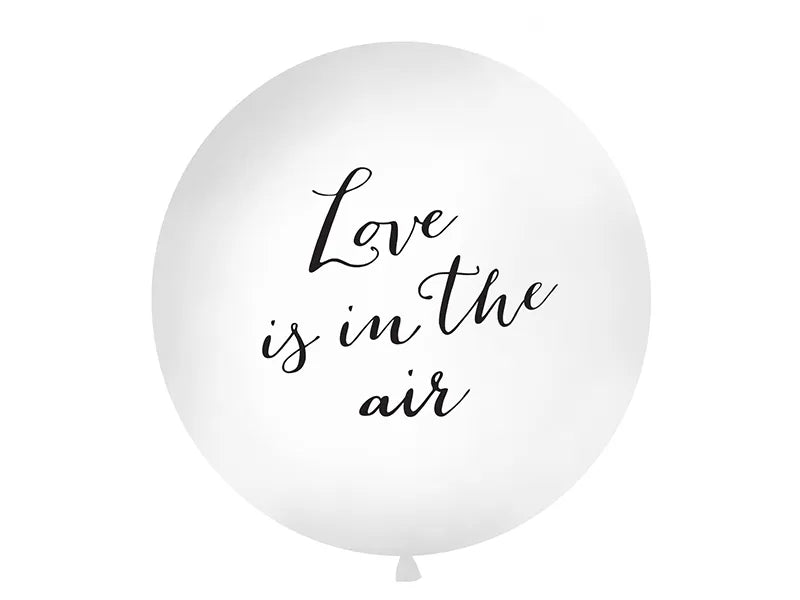 Balon gigant 1 m, Dragostea e în aer, alb