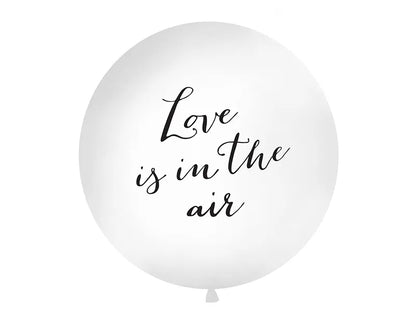 Balon gigant 1 m, Dragostea e în aer, alb