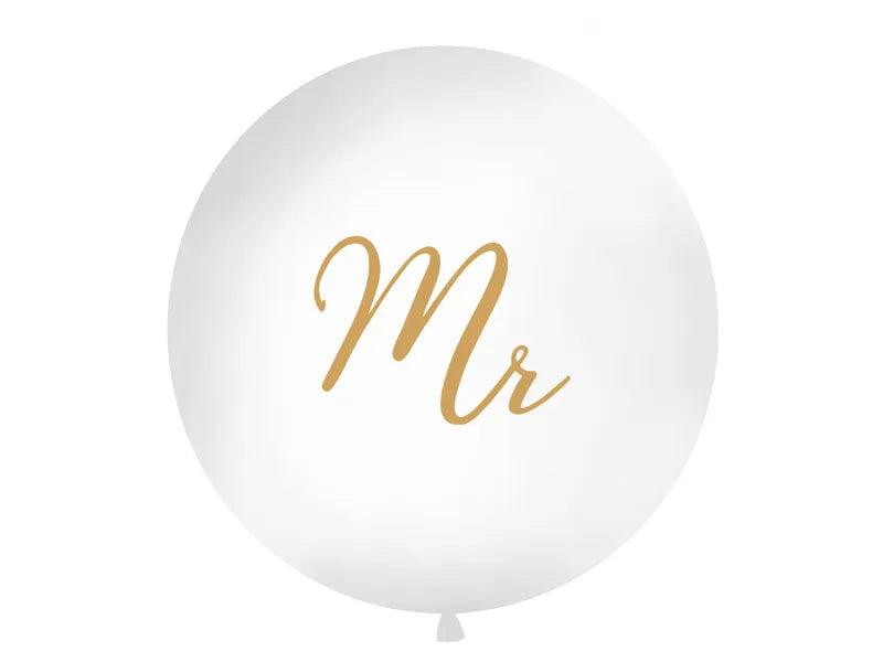 Balon gigant 1 m, Mr, alb