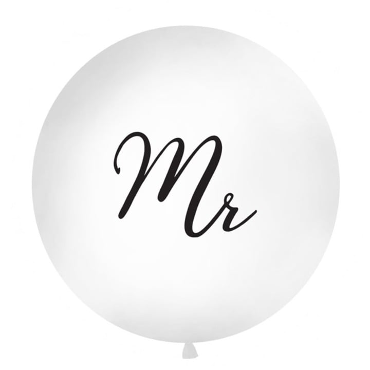 Balon gigant 1 m, Mr, alb
