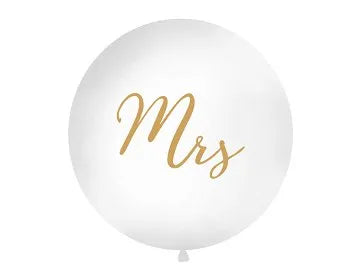 Balon gigant 1 m, Mrs, alb