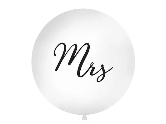 Balon gigant 1 m, Mrs, alb