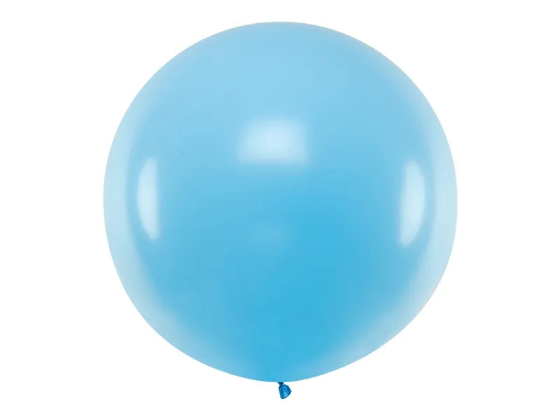 Balon rotund 1m, albastru pastel