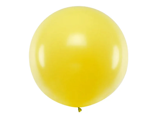 Balon rotund 1m, galben pastel