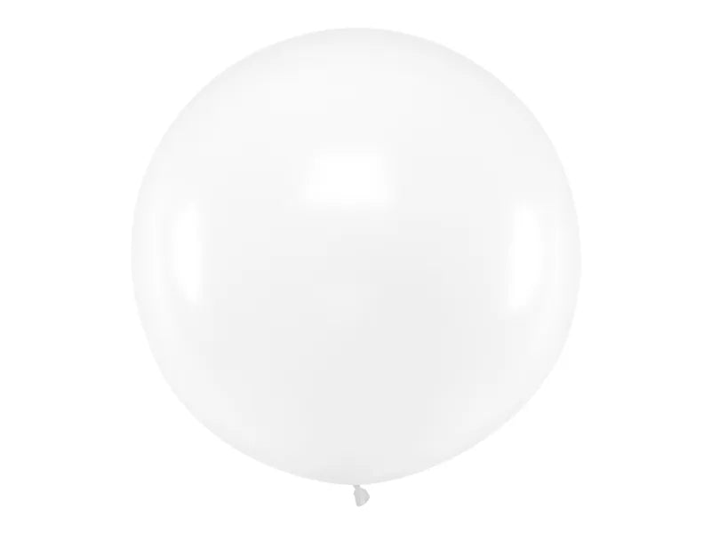 Balon rotund 1m, pastel transparent