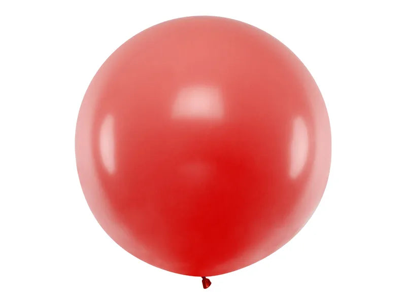 Balon rotund 1m, roșu pastel