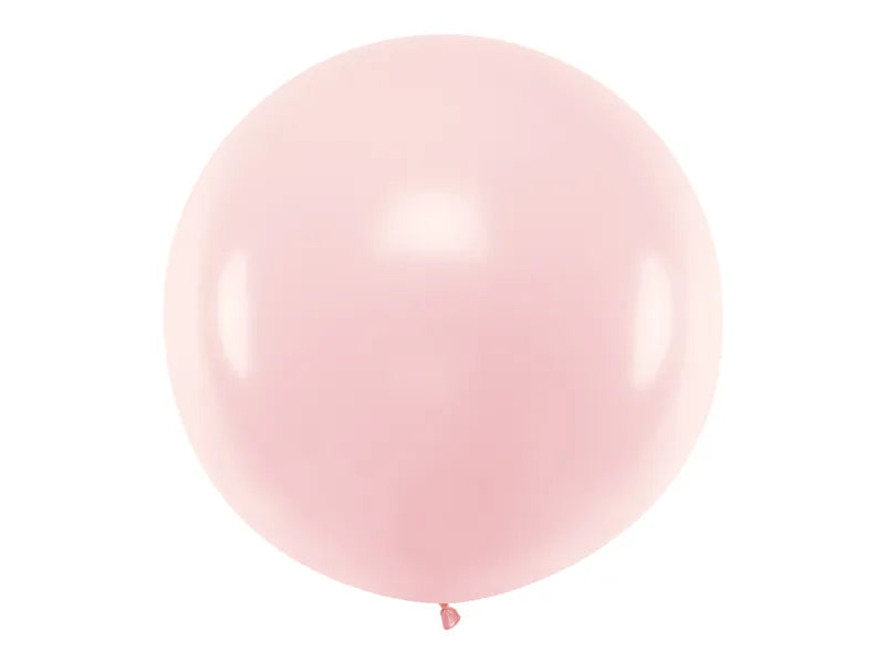 Balon rotund 1m, roz pal pastel