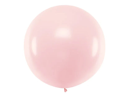 Balon rotund 1m, roz pal pastel