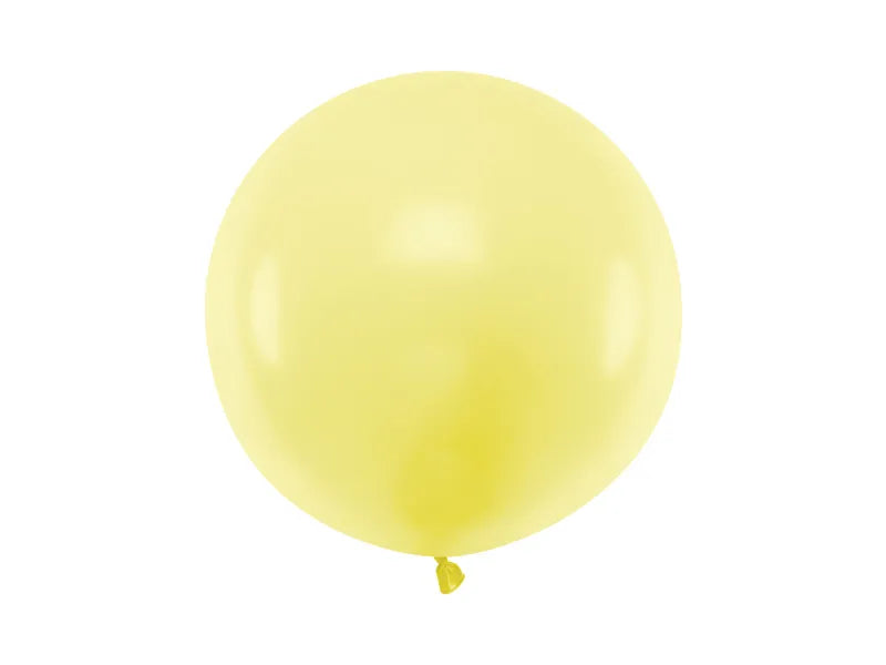 Balon rotund 60cm, galben deschis pastel