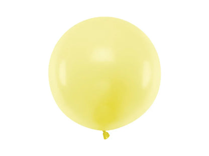 Balon rotund 60cm, galben deschis pastel