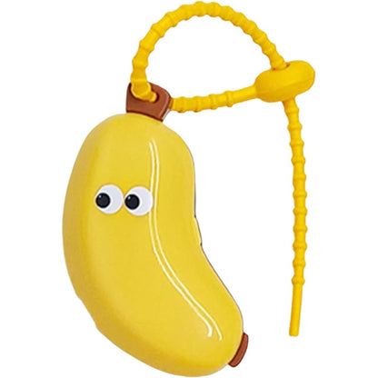 Capac Protector pentru Periuta de Dinti, Klevo, cu Recipient Pasta de Dinti, Portabil, cu Agatatoare, din Plastic 8.7 x 3 cm, Galben/Maro