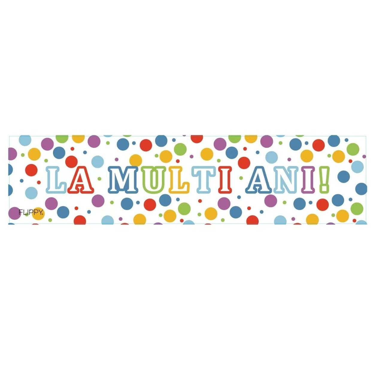 Banner Aniversar, Klevo, Colectie LA MULTI ANI, 98 x 24 cm, Multicolor