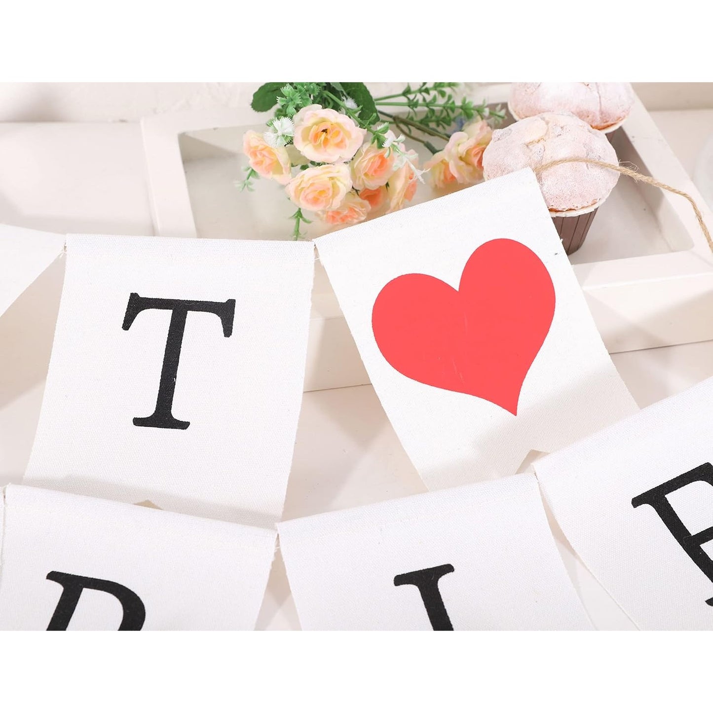Banner Decorativ, Klevo, Model Just Married, Tematica Nunta, Alb-Negru