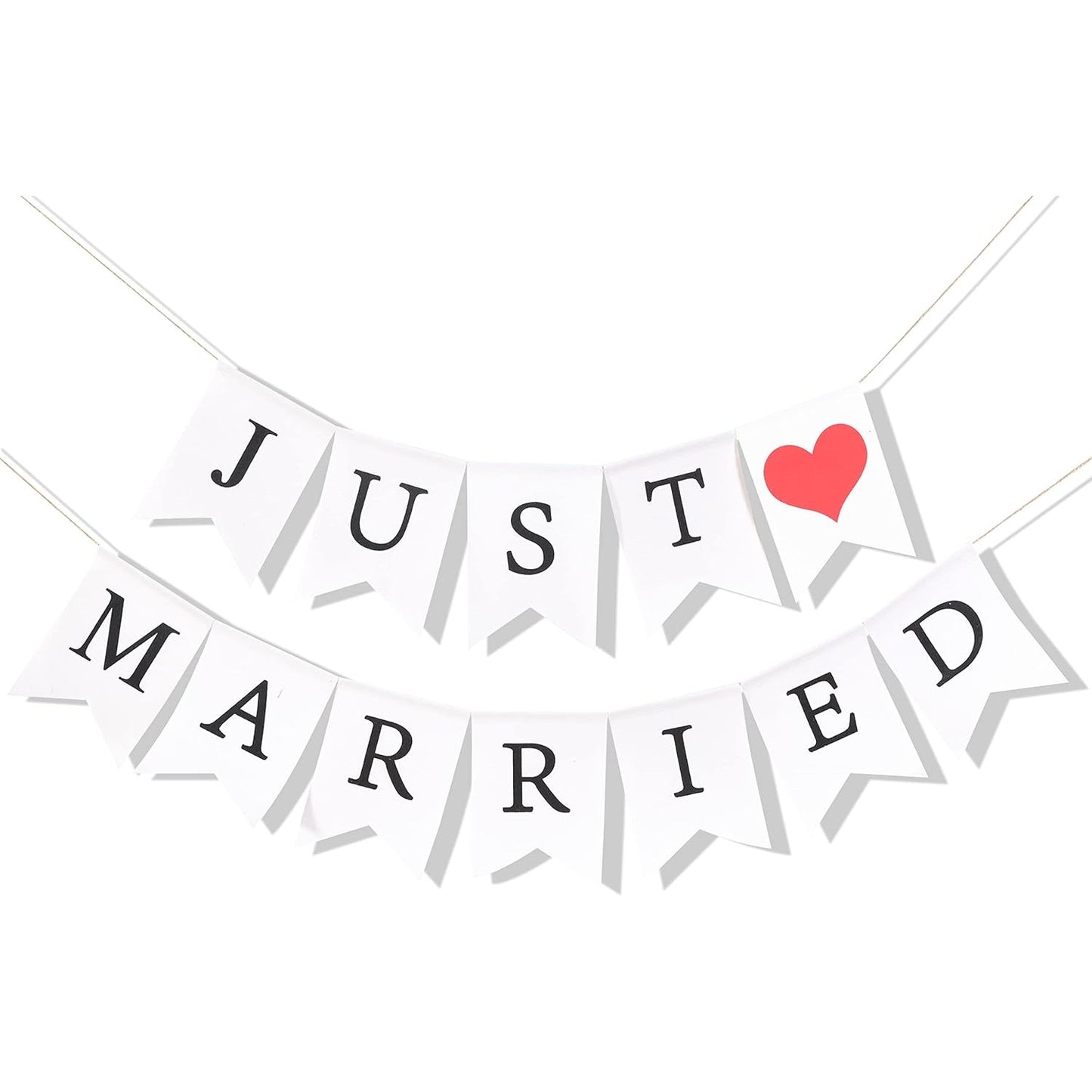 Banner Decorativ, Klevo, Model Just Married, Tematica Nunta, Alb-Negru