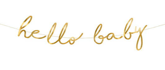 Banner Hello Baby Auriu, 18x70cm