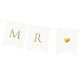 Banner nunta, Partydeco, 15x85cm, Alb