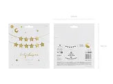 Banner pentru petrecere de baby shower, 290x16,5 cm, auriu