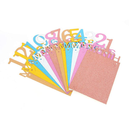 Banner pentru Poze, Klevo, 15.2x10.2 cm, Tema Prima Aniversare, Model Primele 12 Luni, Rola Ata Inclusa, Multicolor