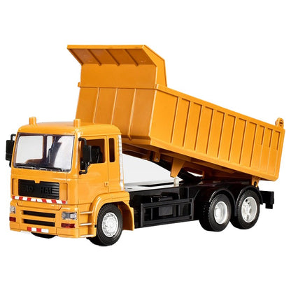 Camion Basculanta Jucarie pentru Copii, Klevo, Jucarie Camion Basculanta cu Telecomanda, Jucarie de Constructie, Acumulator cu Incarcare USB, 28 x 13 x 9 cm, Galben