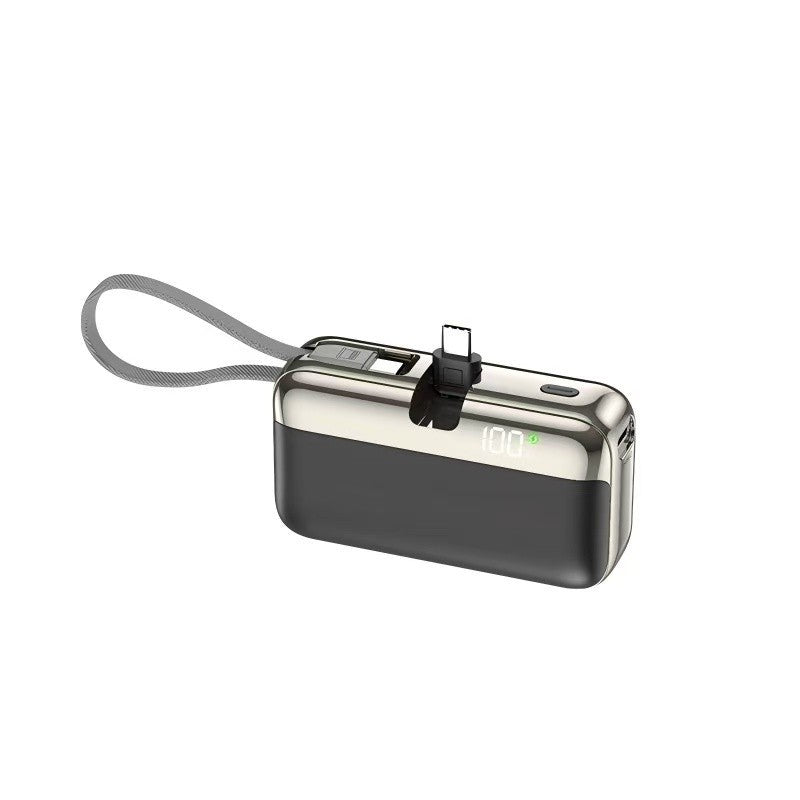 Baterie Externa, Klevo, Power Bank, Capsule, 10000 mAh, Design Compact, Incarcare Rapida, Compatibilitate Universala, 9 x 5 x 2,5 cm, Negru
