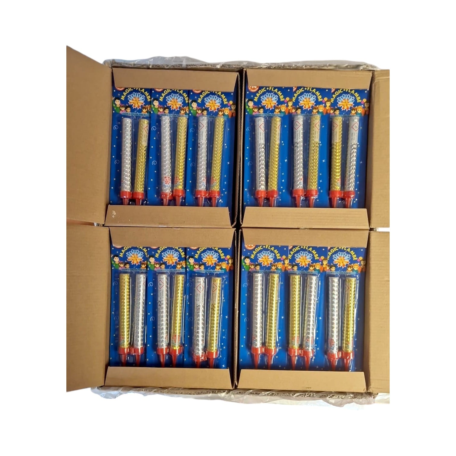 BAX Artificii pentru tort aurii 15 cm - 192 Seturi