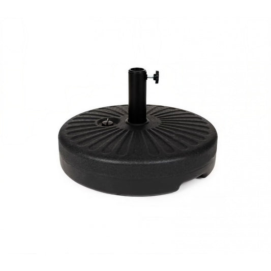 Baza umbrela din plastic Klevo, rotunda, 22 litri, neagra