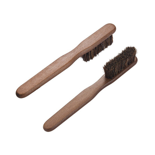 Periuta de Curatat Pantofi, Manuala, Klevo, din Par de Cal, Maner din Lemn de Fag, 17 cm, Maro