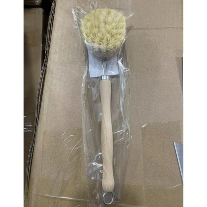 Perie de Curatat Vase si Alimente, Klevo, din Lemn de Fag cu Coada, 24 x 5.8 cm, Perie din Sisal, Crem