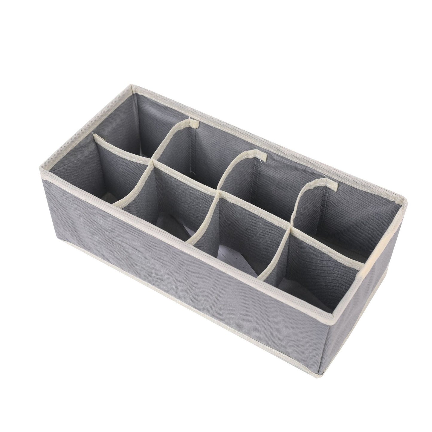 Cutie De Depozitare, Klevo, Pentru Lenjerie, Sosete Si Sutiene, Material Textil, 8 Compartimente, 32 x 16 x 10 cm, Culoare Gri