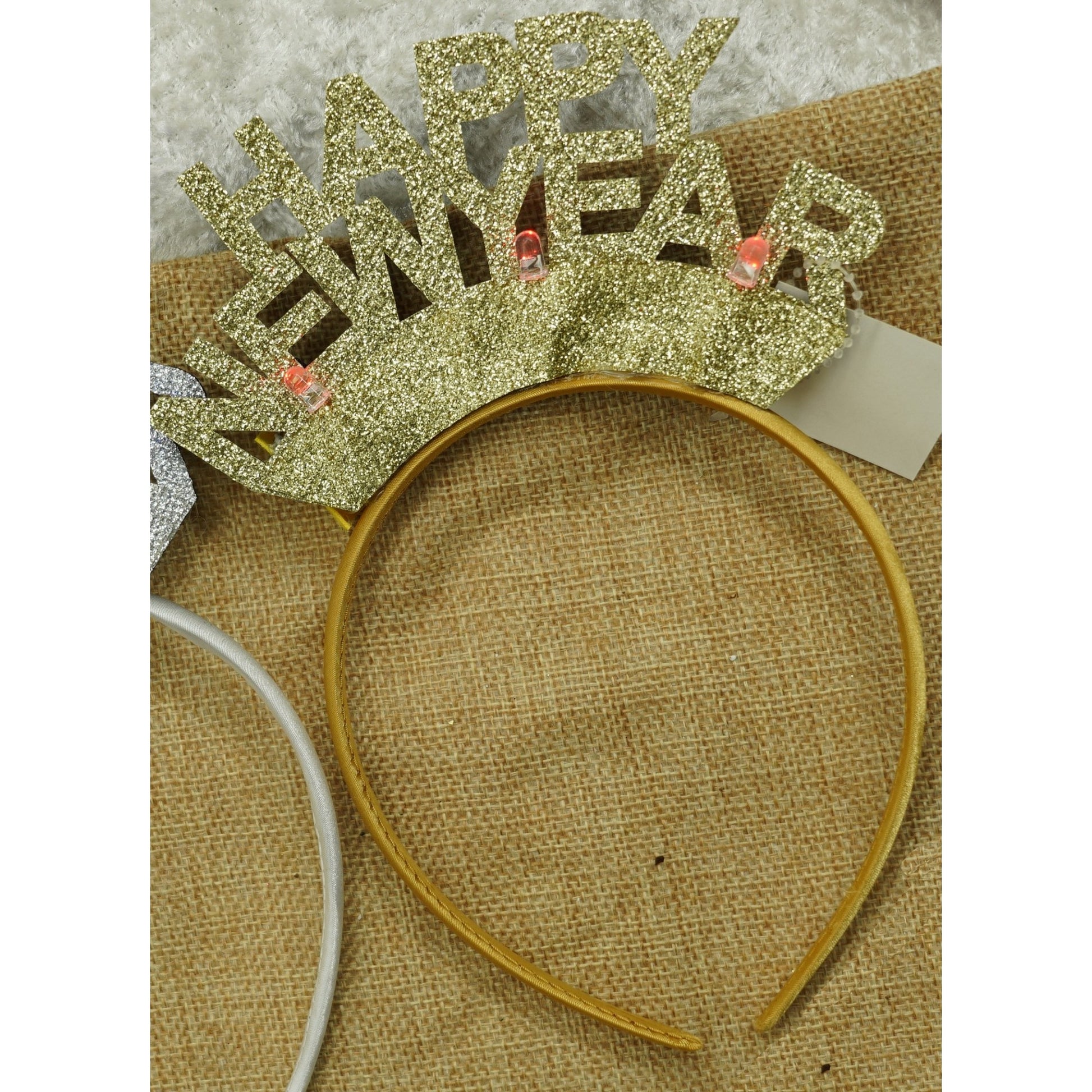 Bentita/cerc Happy Newyear, culoare auriu, marime standard, Klevo