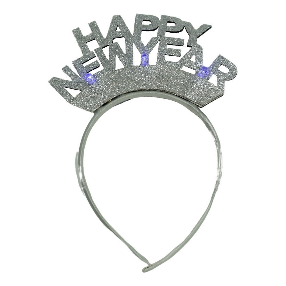 Bentita/cerc Happy Newyear, culoare gri metalic, marime standard, Klevo
