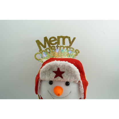 Bentita/cerc Mery Cristmas, culoare auriu cu beteala, marime standard, Klevo