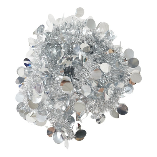 Beteala Craciun, Klevo, argintiu, marimea: 2 m x 11 cm material:folie PVC, interior/exterior