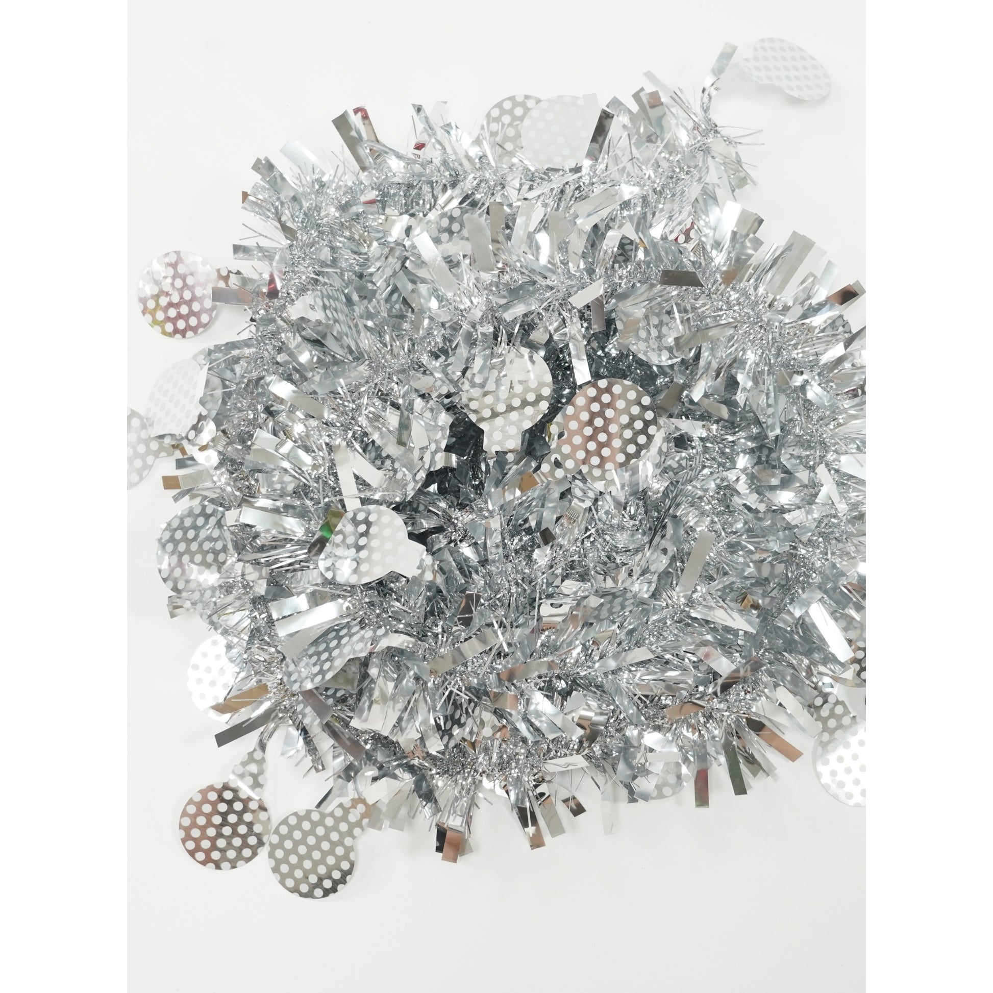 Beteala Craciun, Klevo, argintiu, marimea:  2 m x 11 cm x 9 cm material:folie PVC, interior/exterior