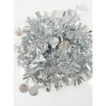 Beteala Craciun, Klevo, argintiu, marimea:  2 m x 11 cm x 9 cm material:folie PVC, interior/exterior