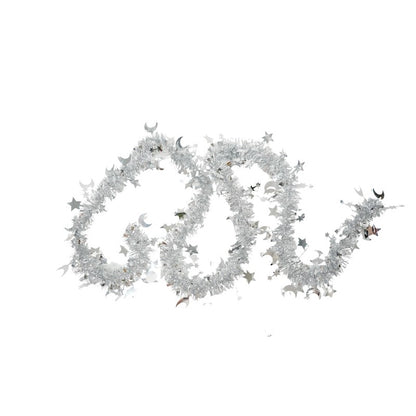 Beteala Craciun, Klevo, argintiu, marimea: 2 m x 9 cm x 5 cm material:folie PVC, interior/exterior