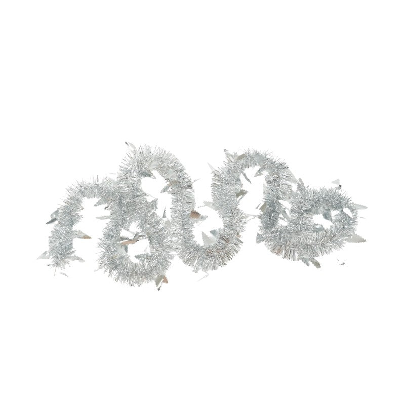 Beteala Craciun, Klevo, argintiu, marimea: 2 m x 9 cm x 5 cm material:folie PVC, interior/exterior