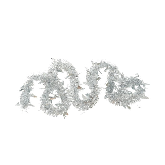 Beteala Craciun, Klevo, argintiu, marimea: 2 m x 9 cm x 5 cm material:folie PVC, interior/exterior