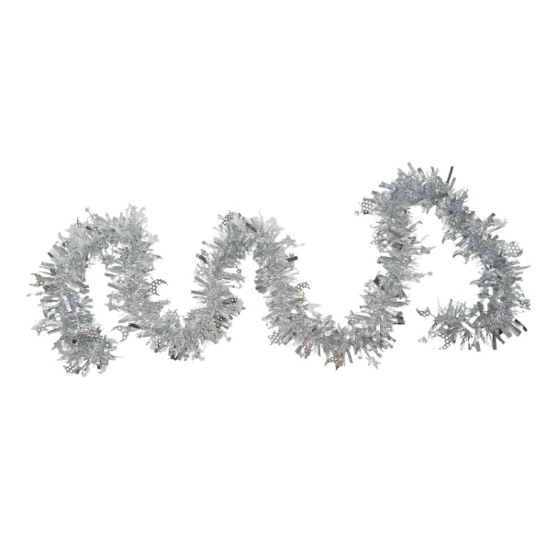 Beteala Craciun, Klevo, argintiu, marimea: 2 m x 9 cm x 9 cm material:folie PVC, interior/exterior