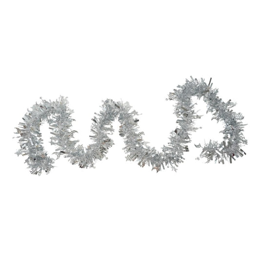 Beteala Craciun, Klevo, argintiu, marimea: 2 m x 9 cm x 9 cm material:folie PVC, interior/exterior