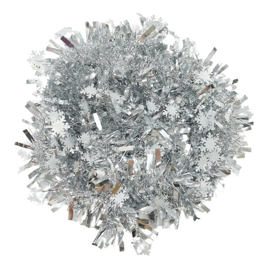 Beteala Craciun, Klevo, argintiu, marimea:  2 m x 9 cm x 9 cm material:folie PVC, interior/exterior
