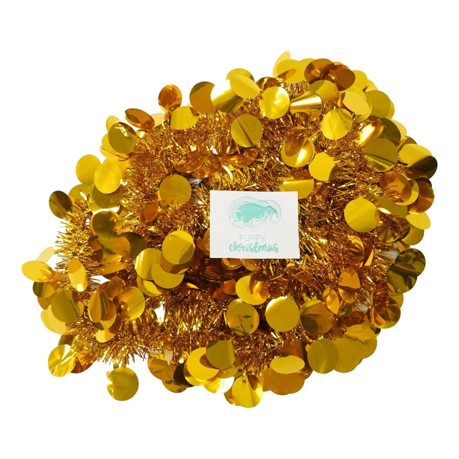 Beteala Craciun, Klevo, auriu, marimea: 2 m x 11 cm material:folie PVC, interior/exterior