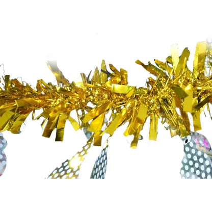 Beteala Craciun, Klevo, auriu, marimea:  2 m x 11 cm x 9 cm material:folie PVC, interior/exterior