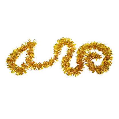 Beteala Craciun, Klevo, auriu, marimea:  2 m x 6.5 cm material:folie PVC, interior/exterior